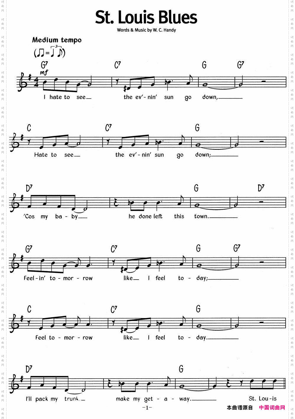 蓝调音乐：St.LouisBlues