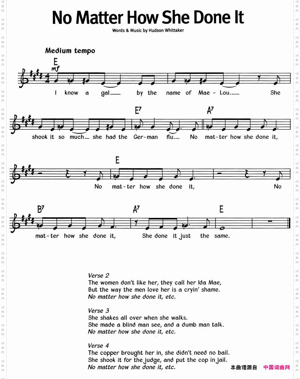蓝调音乐:NoMatterHowSheDoneIt