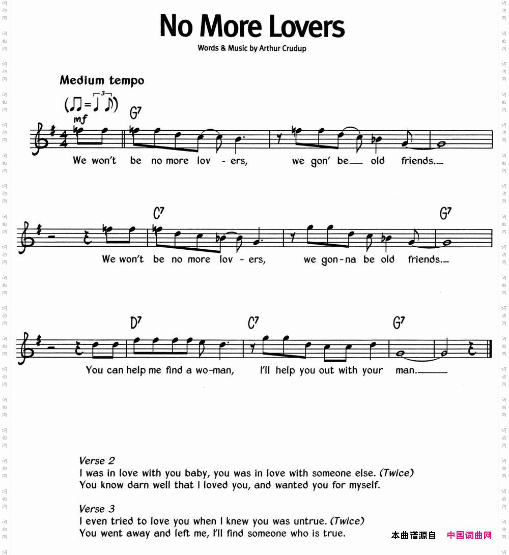 蓝调音乐：NoMoreLovers