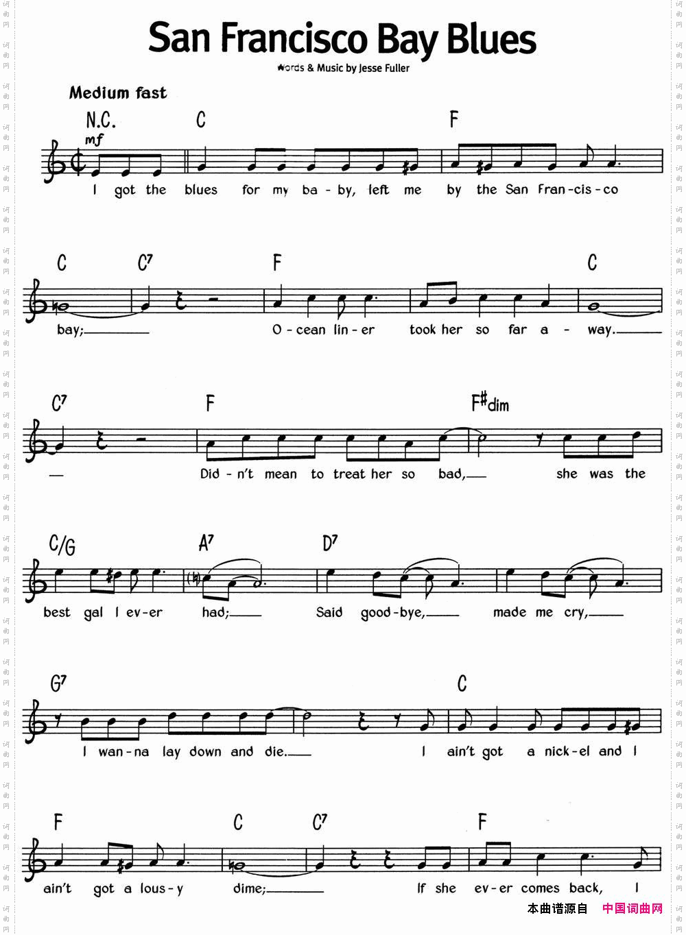 蓝调音乐:SanFranciscoBayBlues