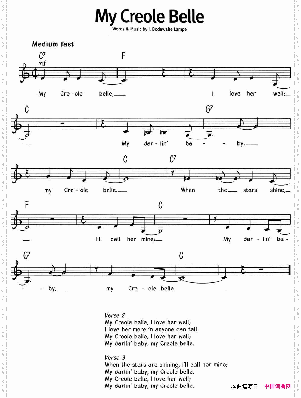 蓝调音乐：MyCreoleBelle