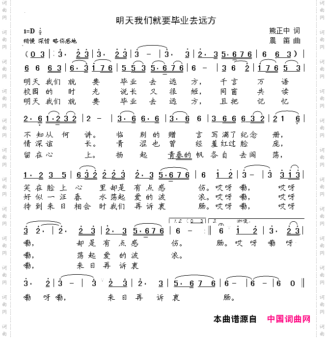 明天我们就要毕业去远方