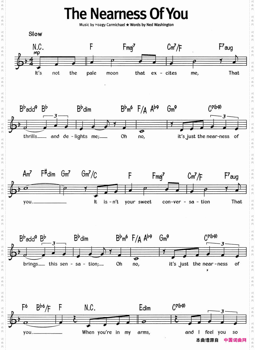 蓝调音乐：TheNearnessOfYou