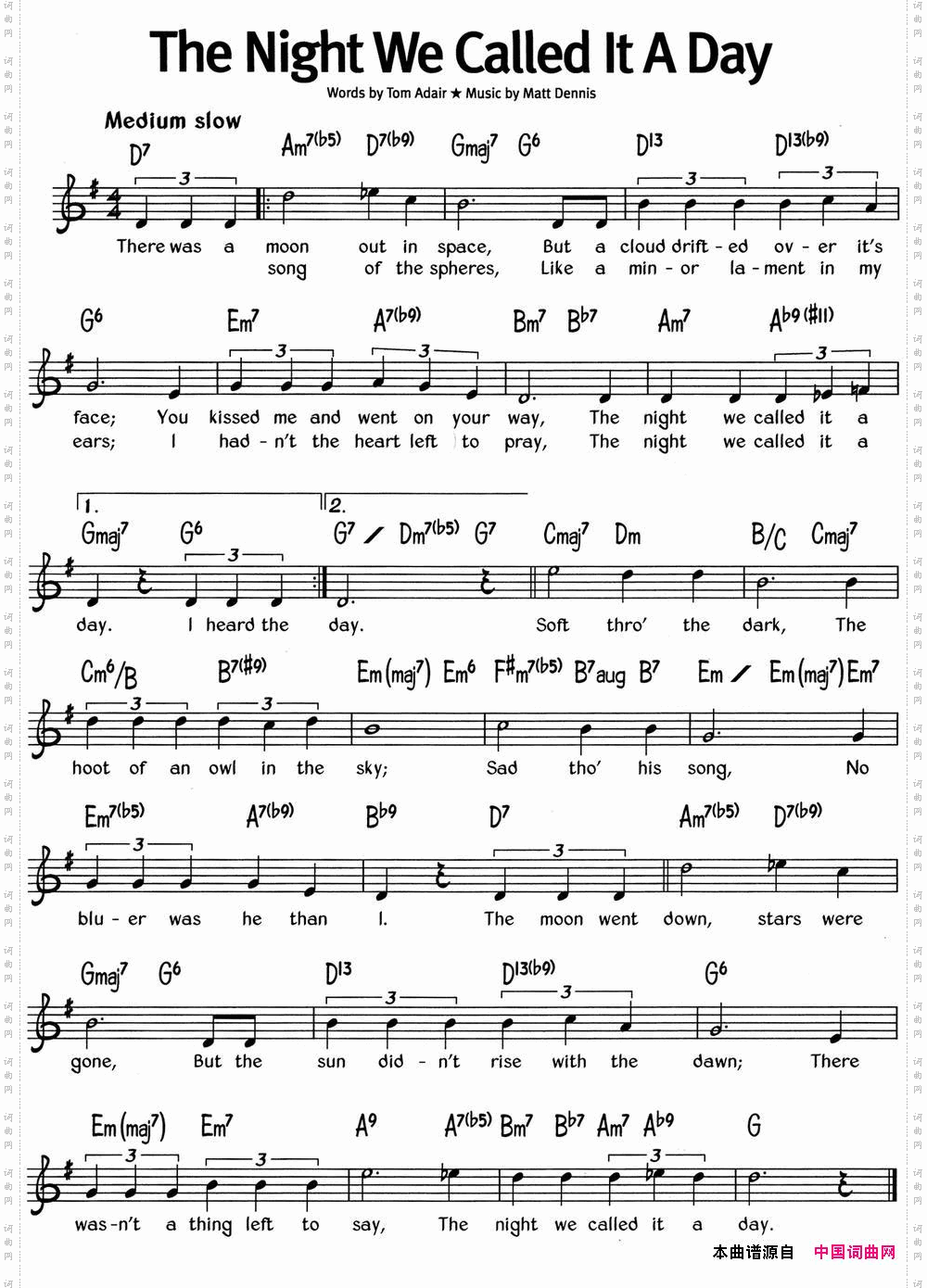 蓝调音乐：TheNightWeCalledItADay