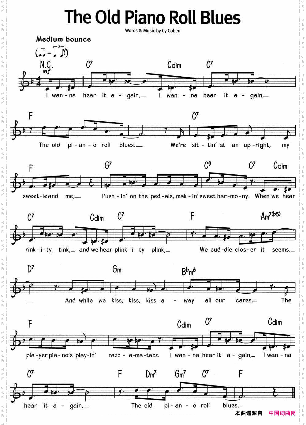 蓝调音乐：TheOldPianoRollBlues