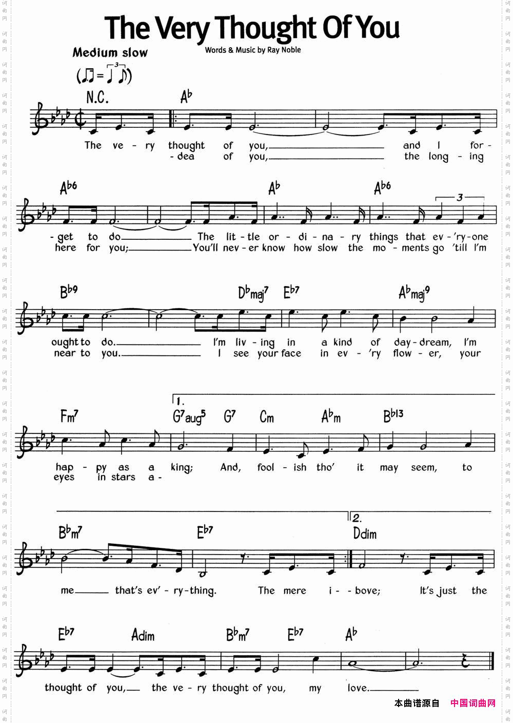 蓝调音乐：TheVeryThoughtOfYou