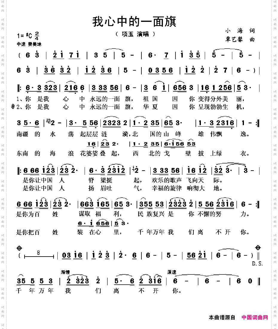 我心中的一面旗