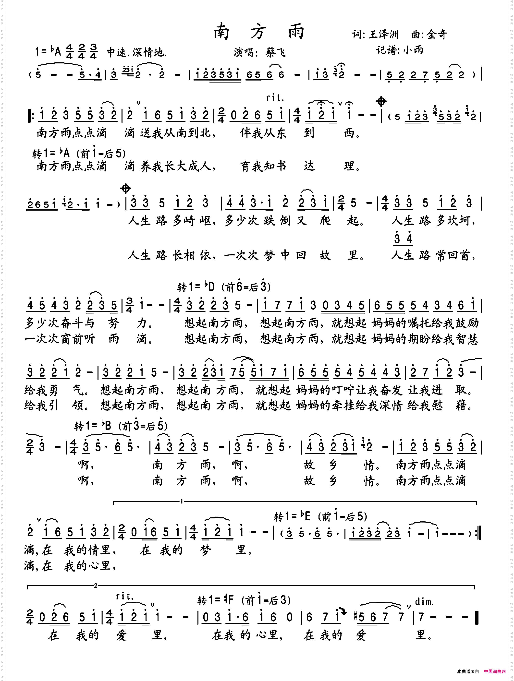 南方雨
