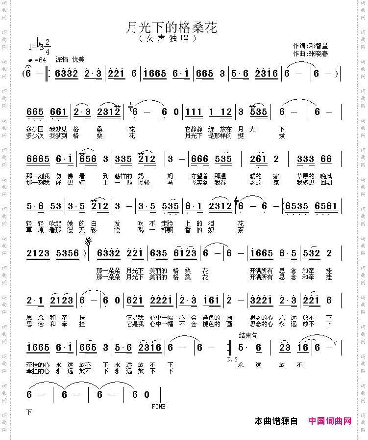 月光下的格桑花