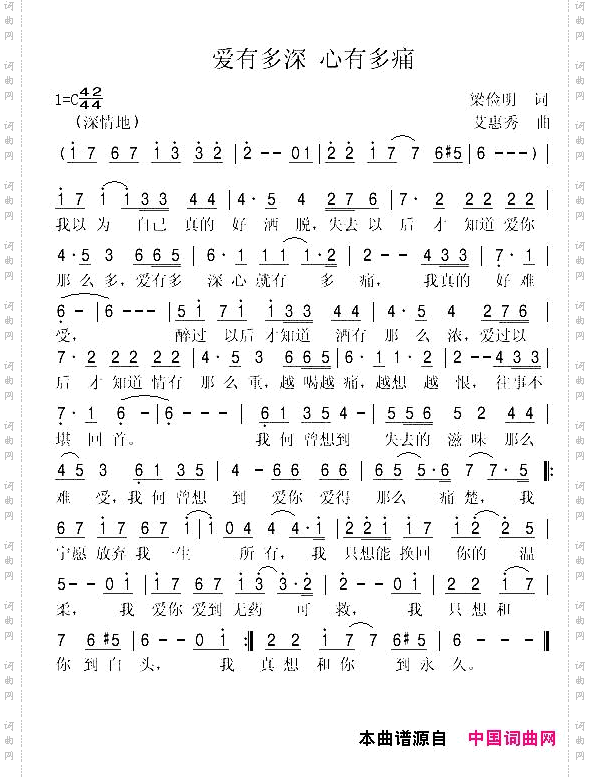 爱有多深心有多痛