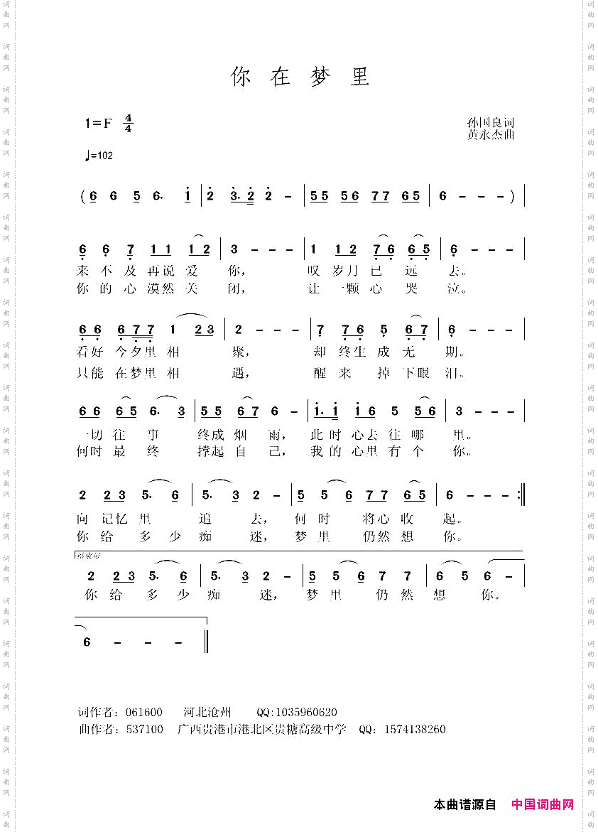 你在梦里孙国良