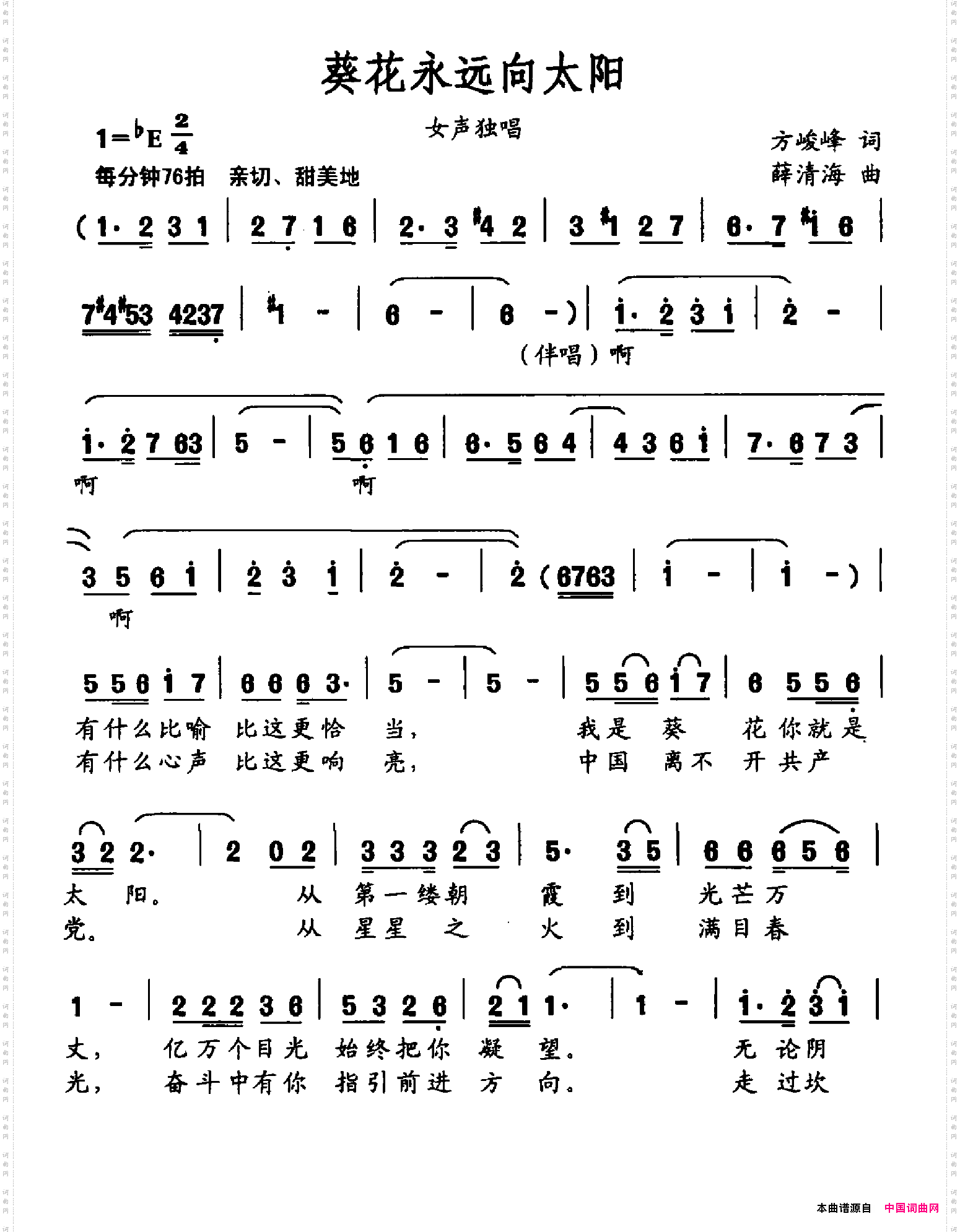 葵花永远向太阳