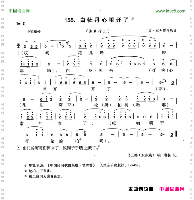 白牡丹心里开了