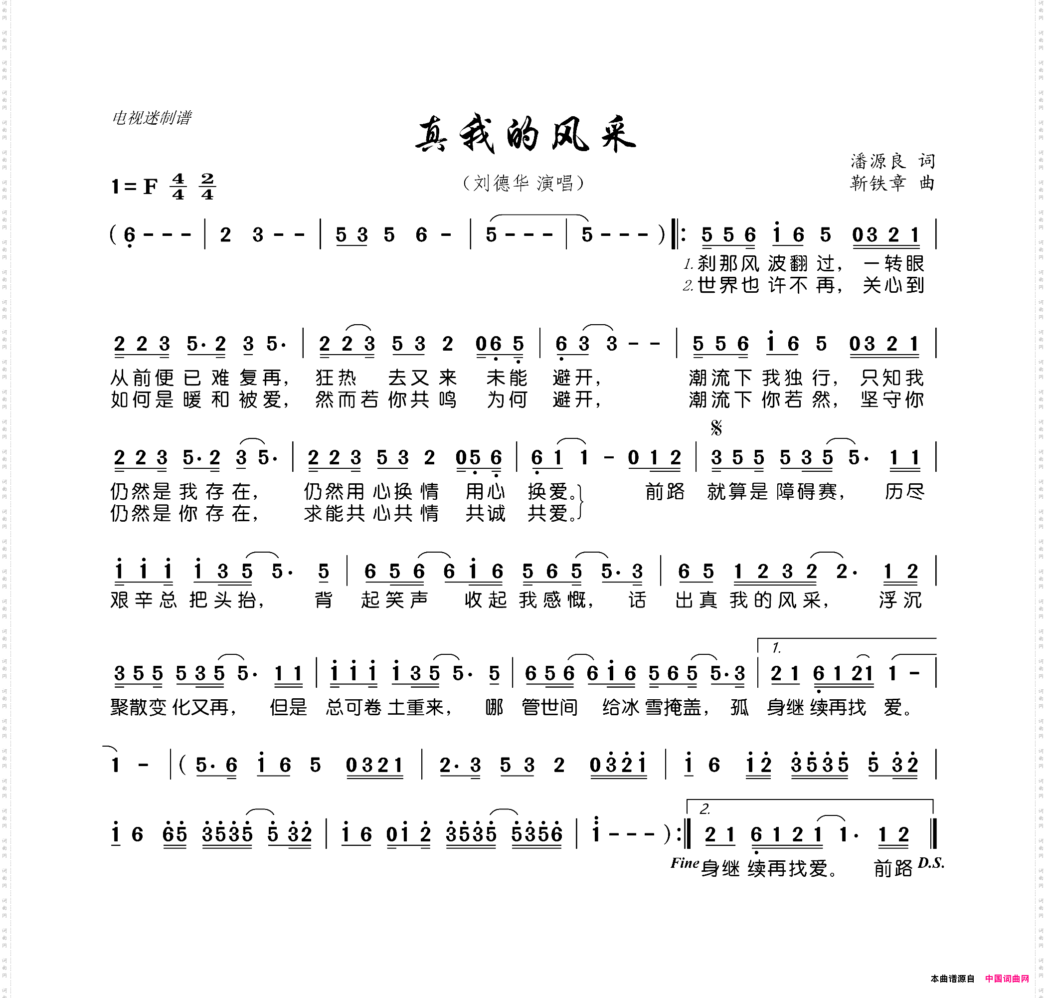 真我的风采