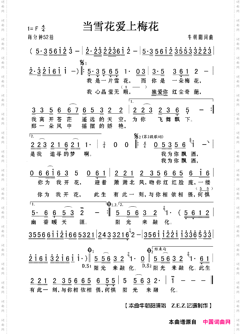 当雪花爱上梅花