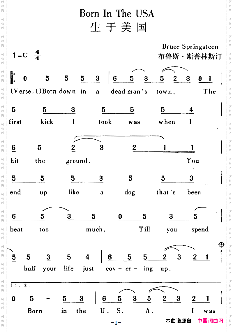 BornInTheUSA生于美国