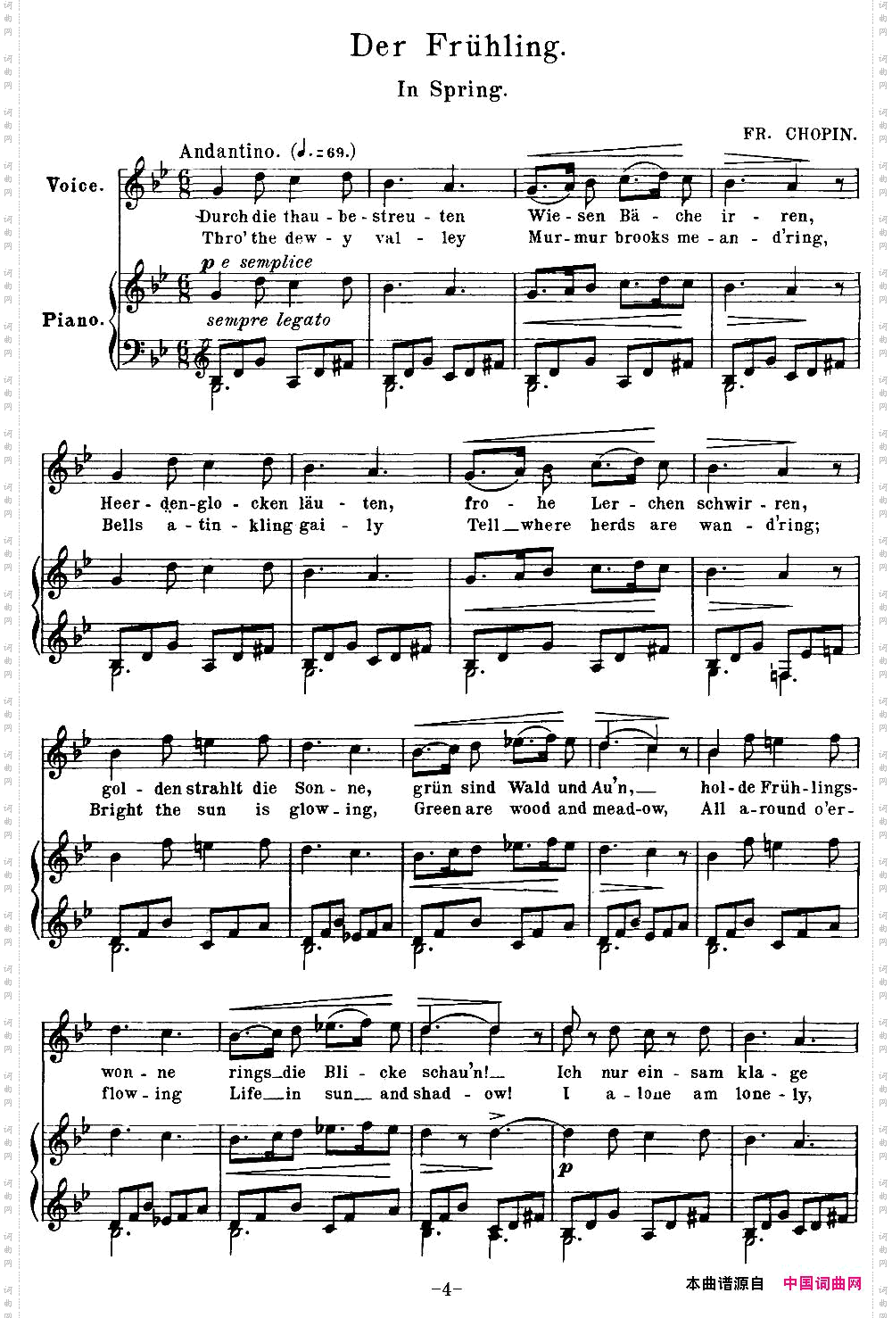 Chopin-17PolishSongsOp.74,No.2DerFruhling.InSpring.钢琴伴奏谱_Chopin-17 Polish Songs Op.74,No.2Der Fruhling. In Spring.钢琴伴奏谱