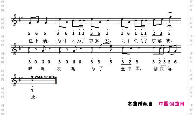 咱们工人有力量_线简谱对照版
