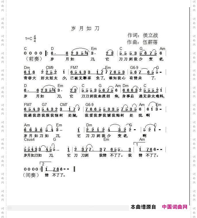 岁月如刀