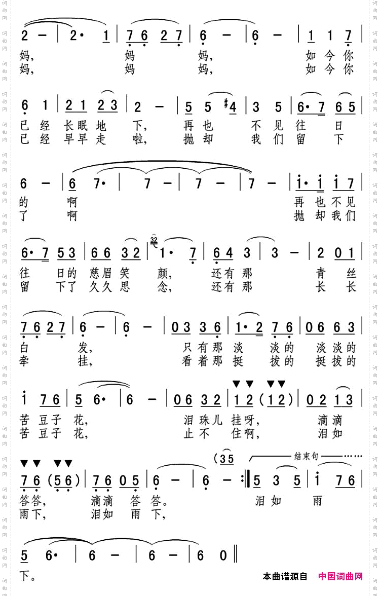 妈妈，苦豆子花