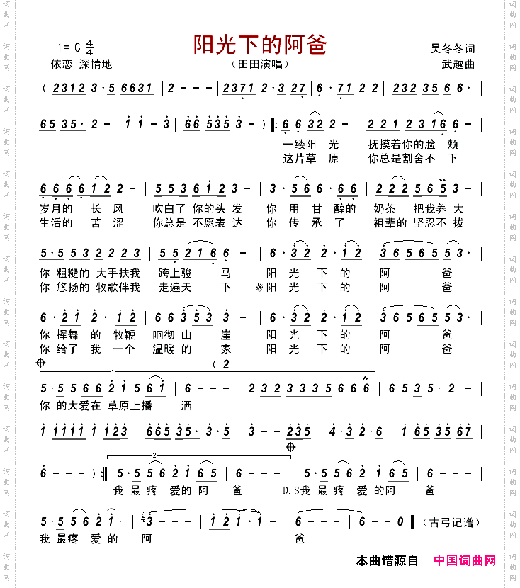 阳光下的阿爸