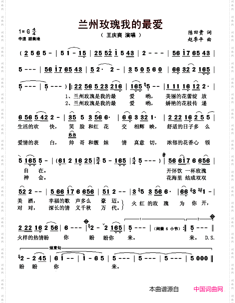 兰州玫瑰我的最爱