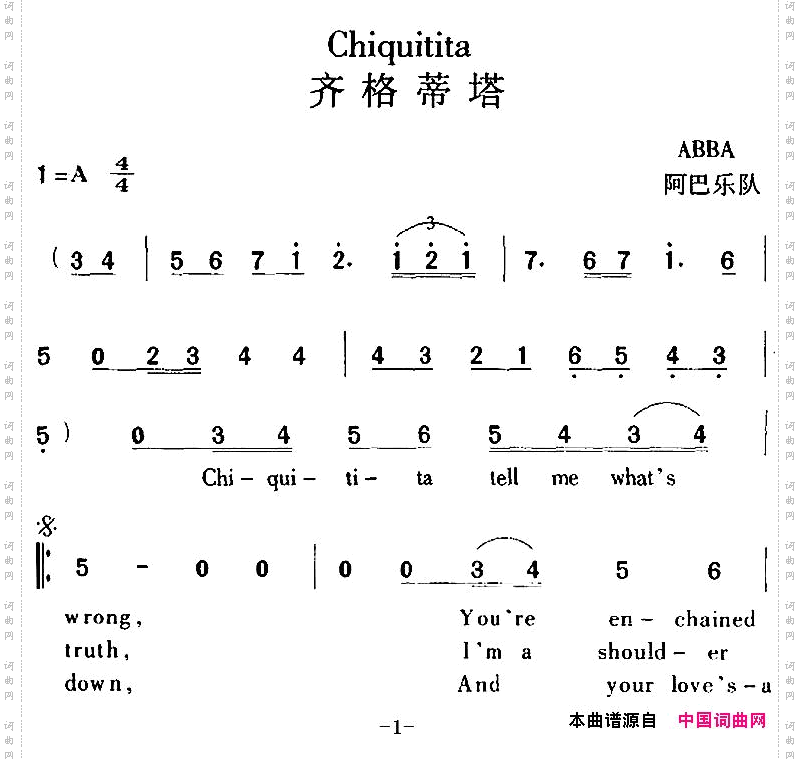 Chiquitita齐格蒂塔