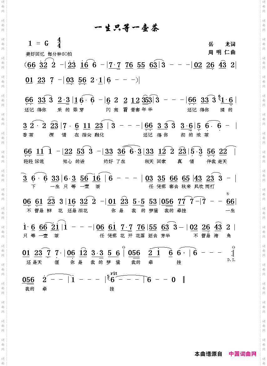 一生只等一壶茶