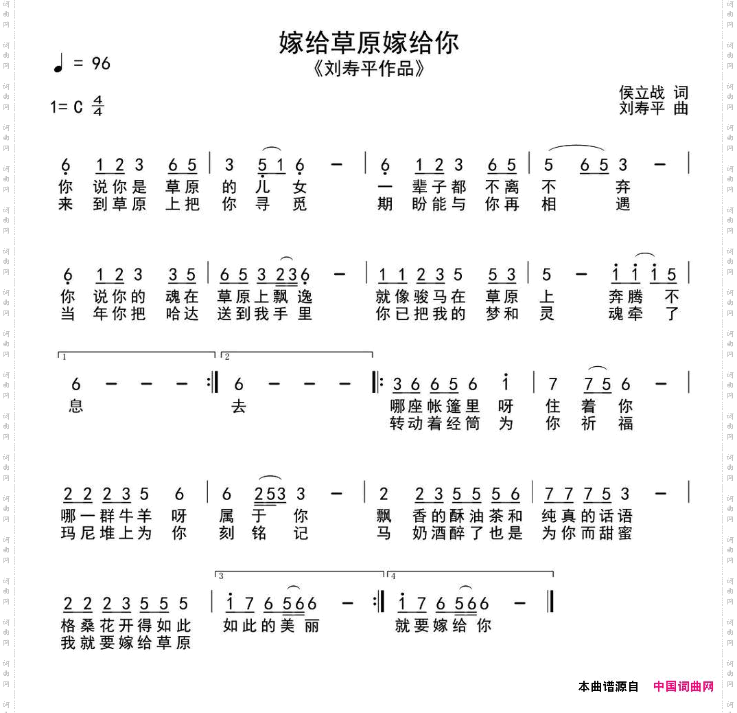 嫁给草原嫁给你