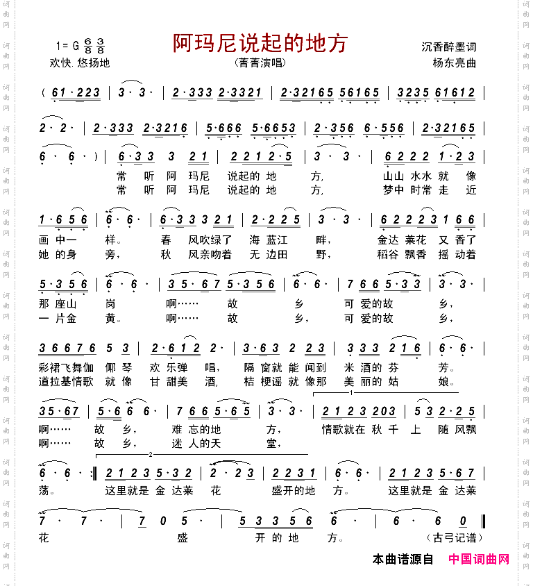 阿玛尼说起的地方