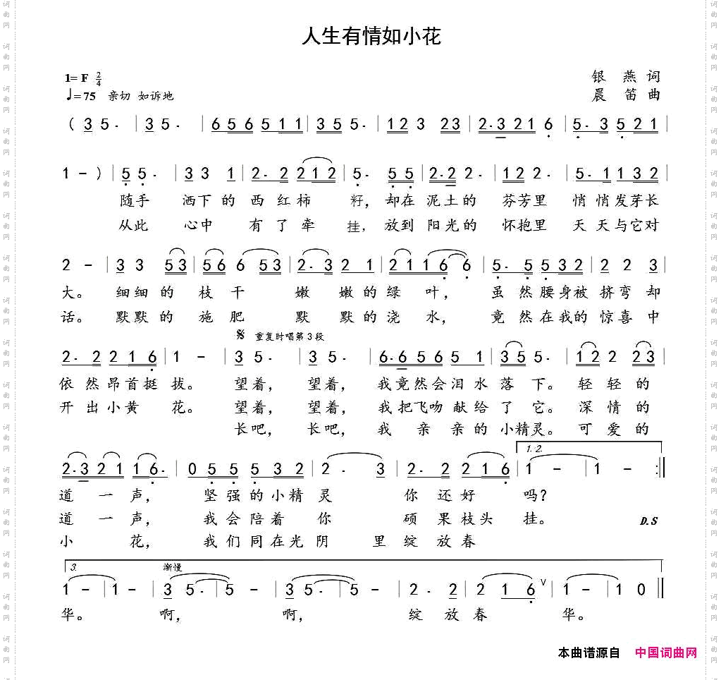 人生有情如小花