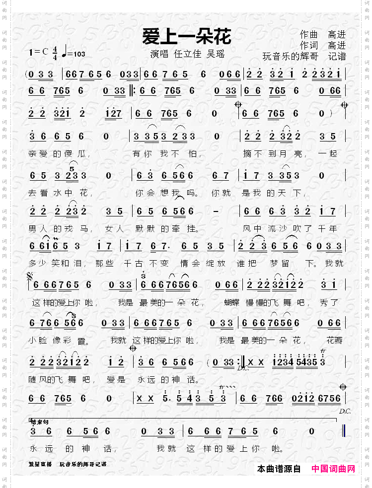 爱上一朵花