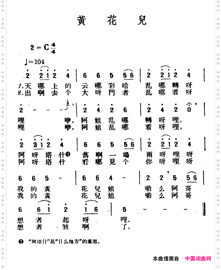 黄花儿