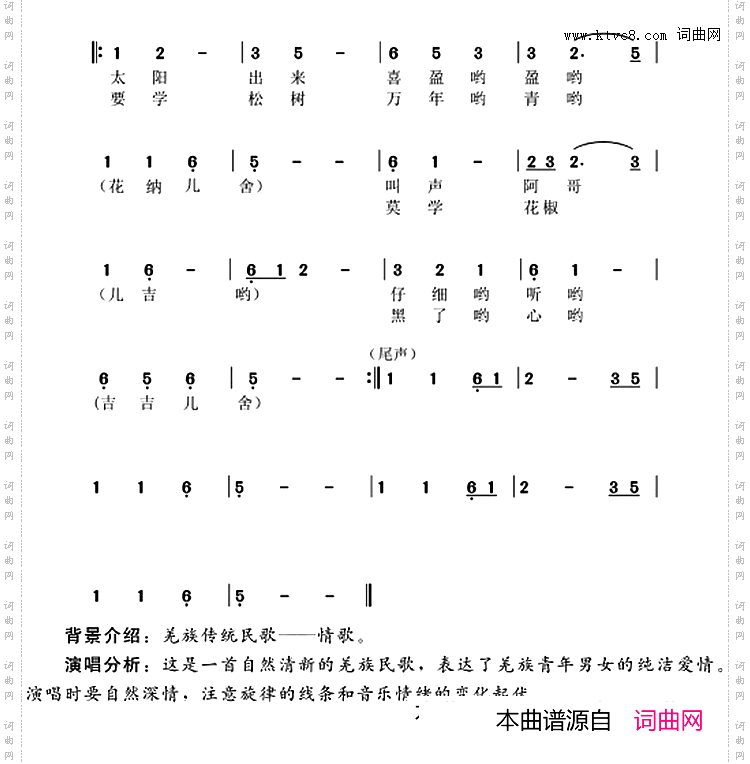 花儿纳吉_羌族理县民歌