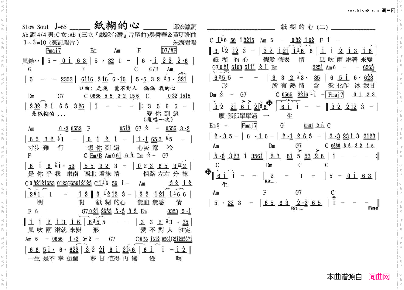 纸糊的心