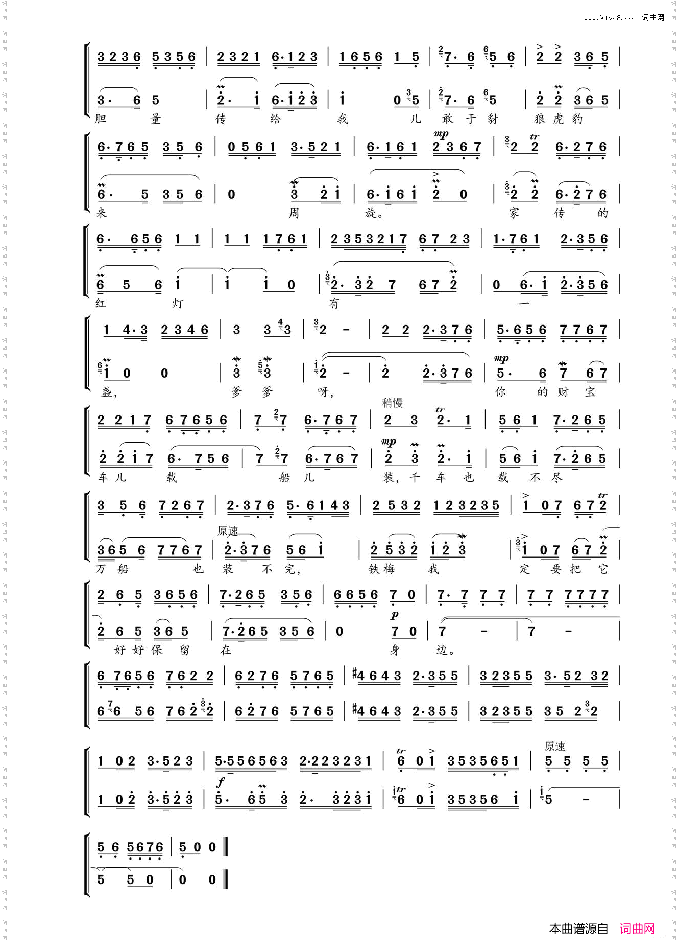 光辉照儿永向前_现代京剧《红灯记》选段