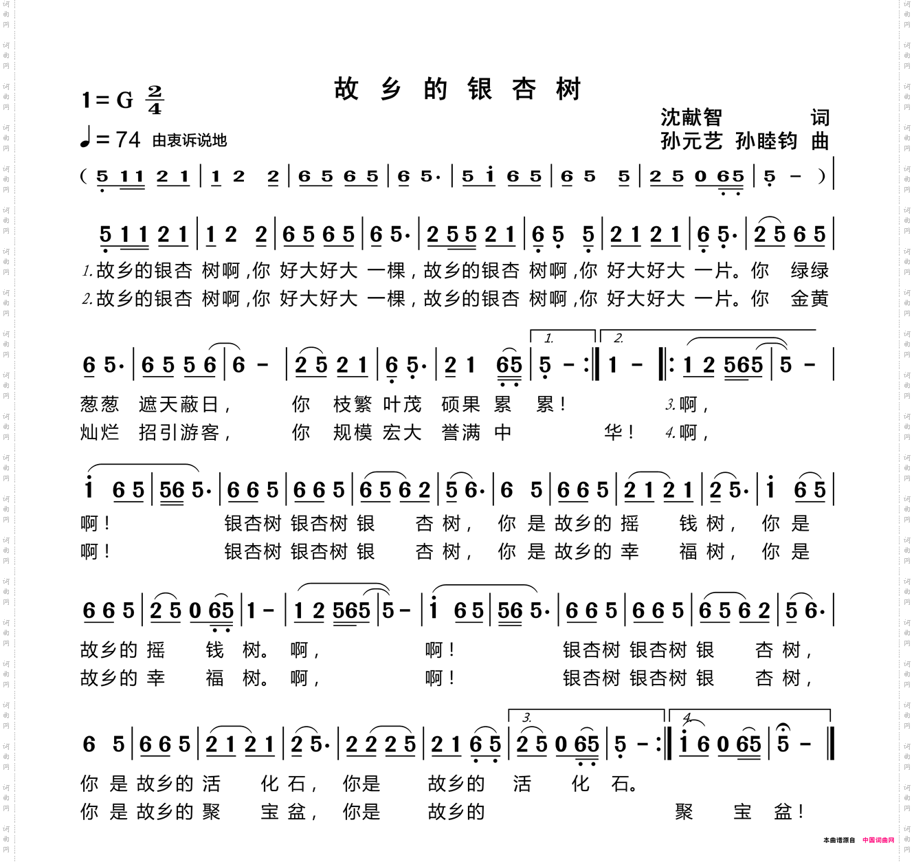 故乡的银杏树