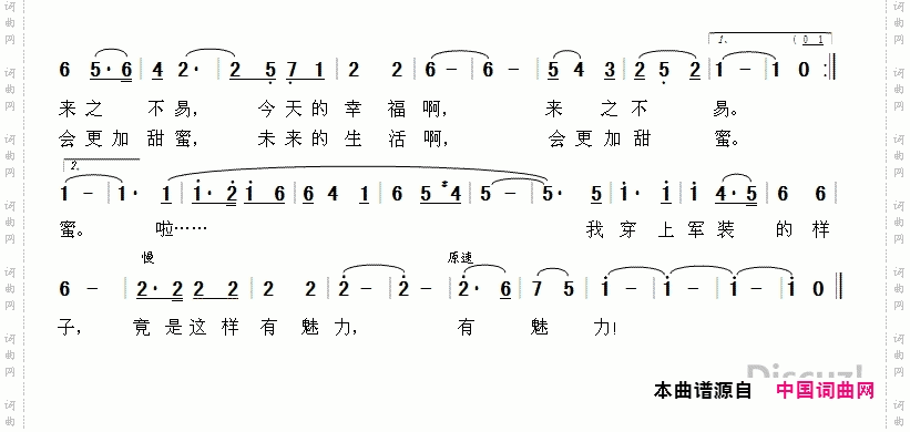 我穿上军装的样子