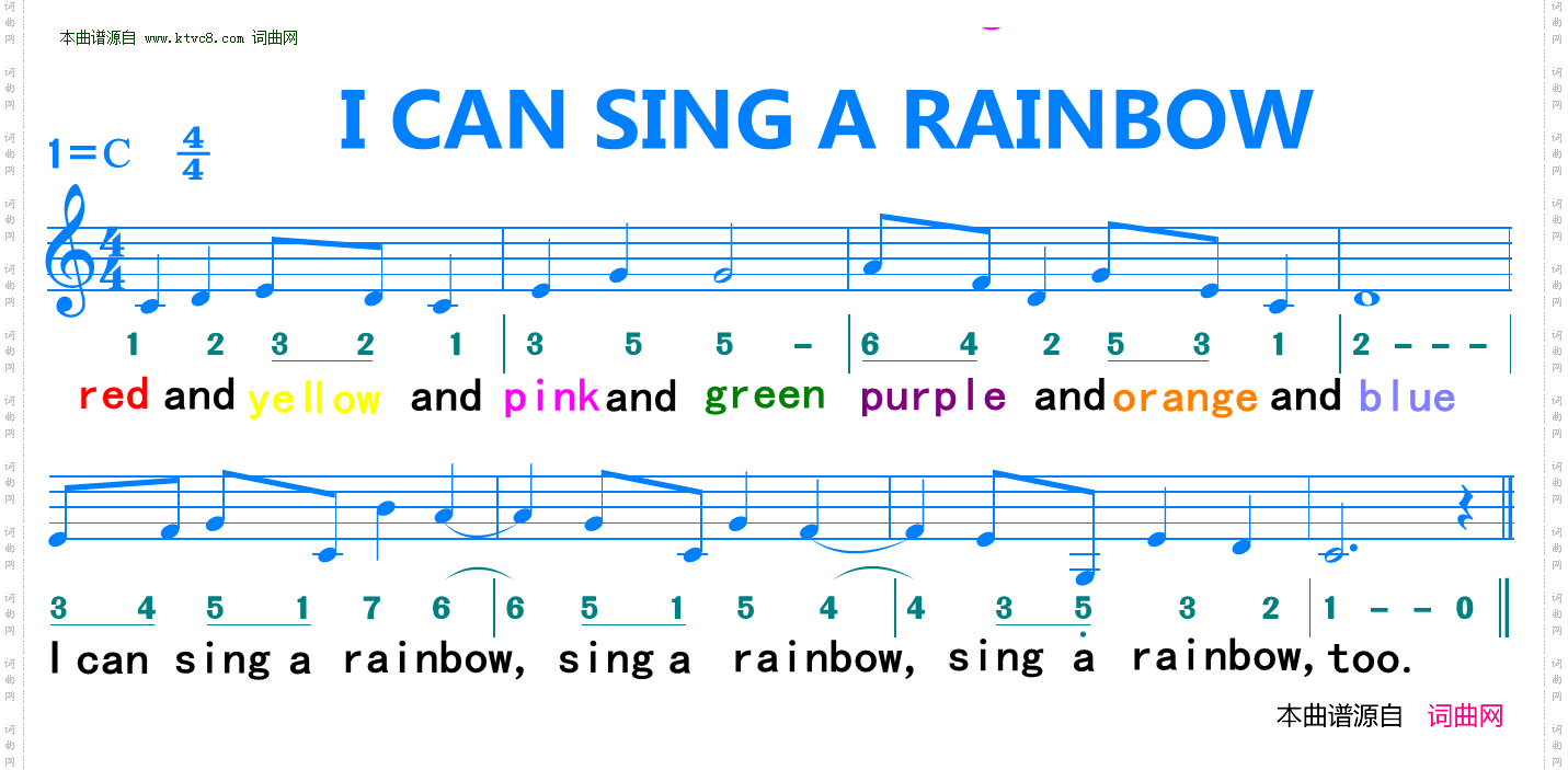 I can sing a rainbow