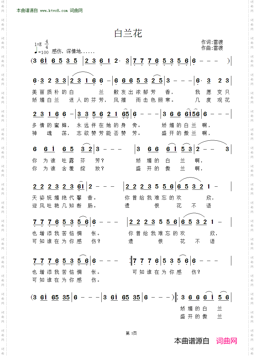 白兰花