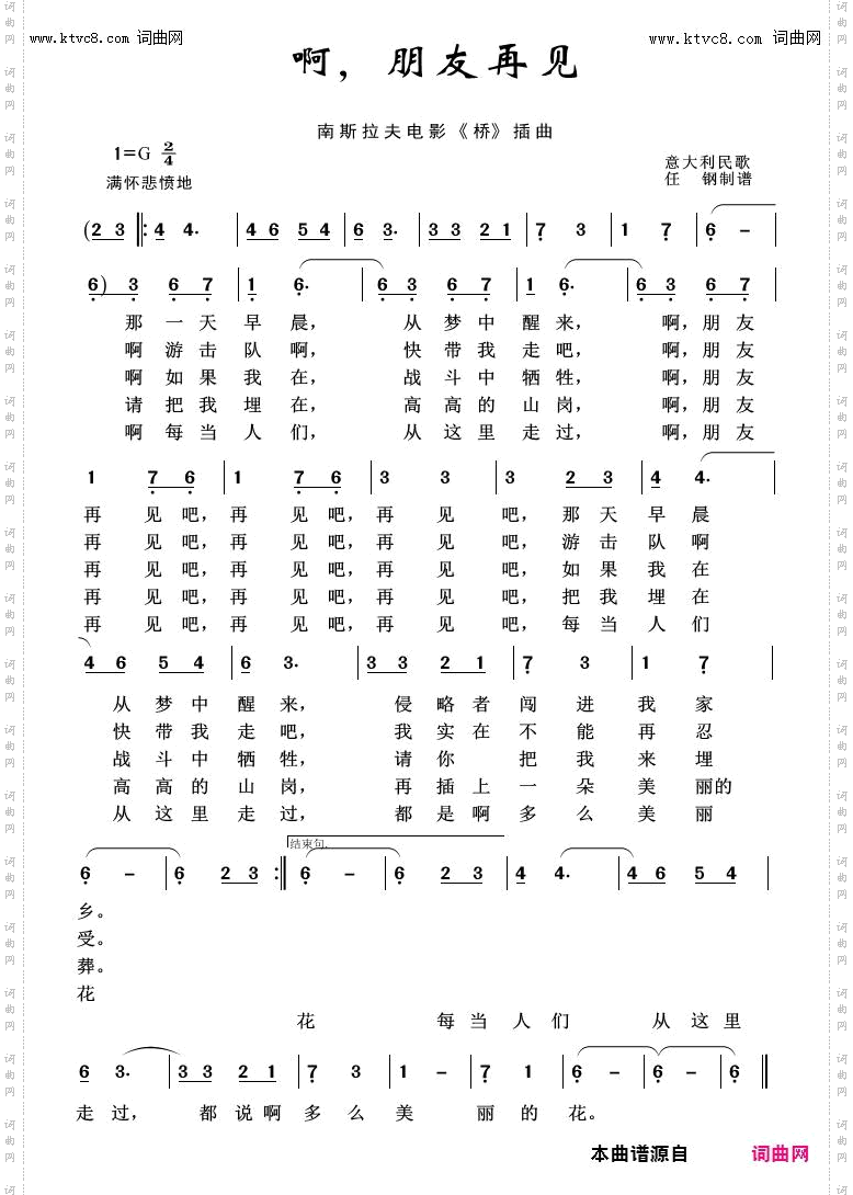 啊，朋友再见_外国歌曲100首
