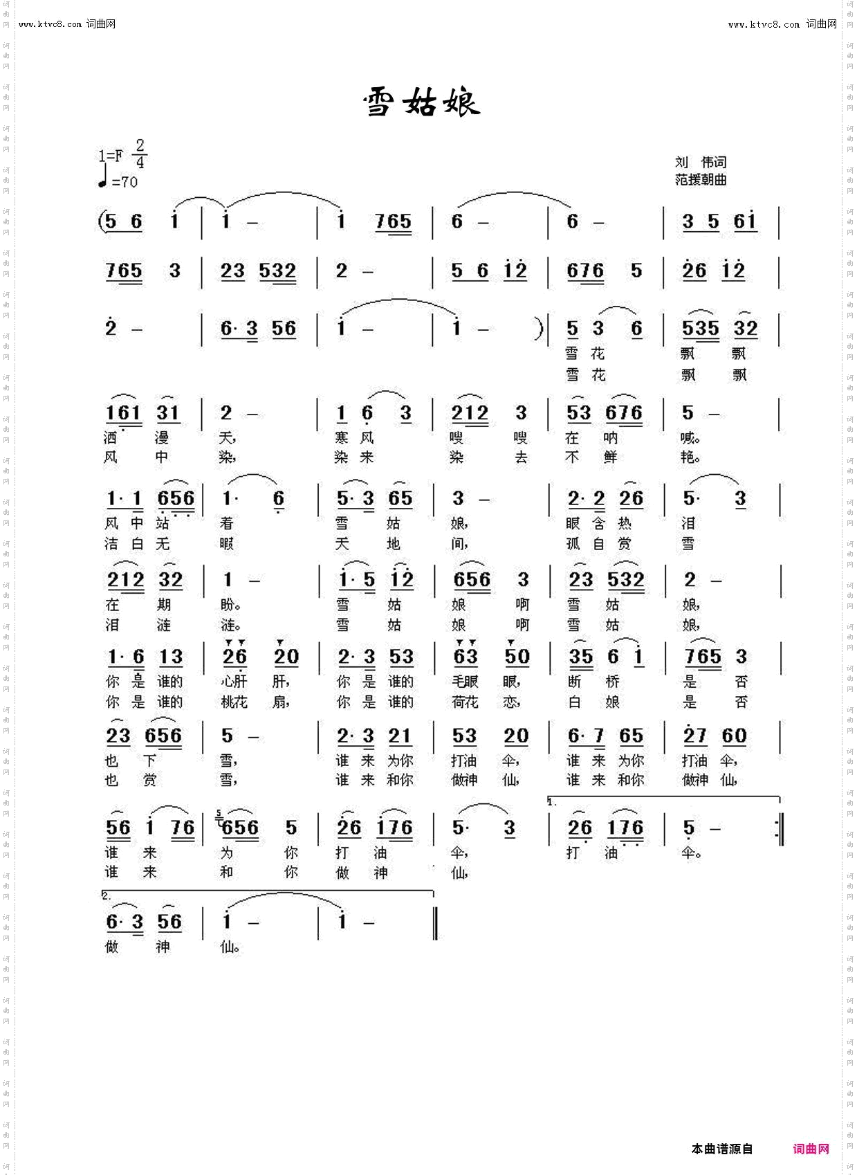 雪姑娘_中国姑娘100首