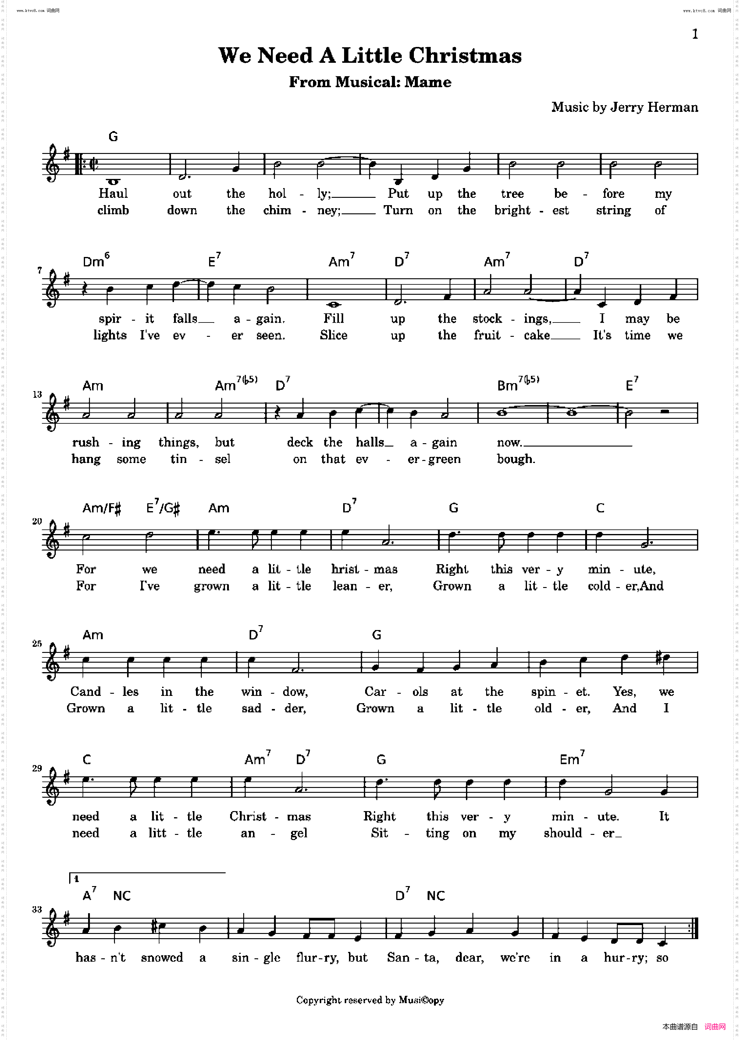 We Need A Little Christmas_歌曲 人声伴奏