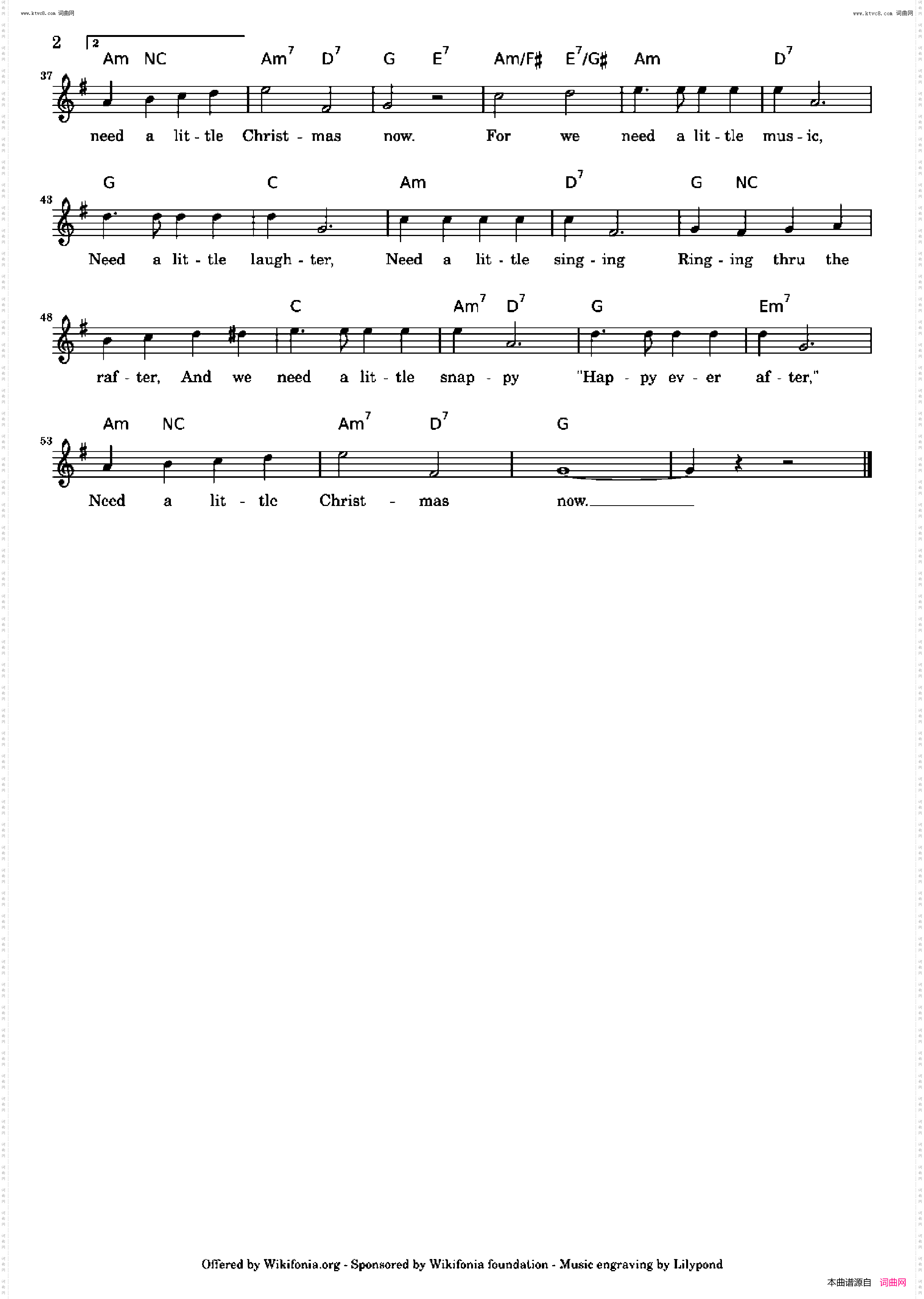 We Need A Little Christmas_歌曲 人声伴奏