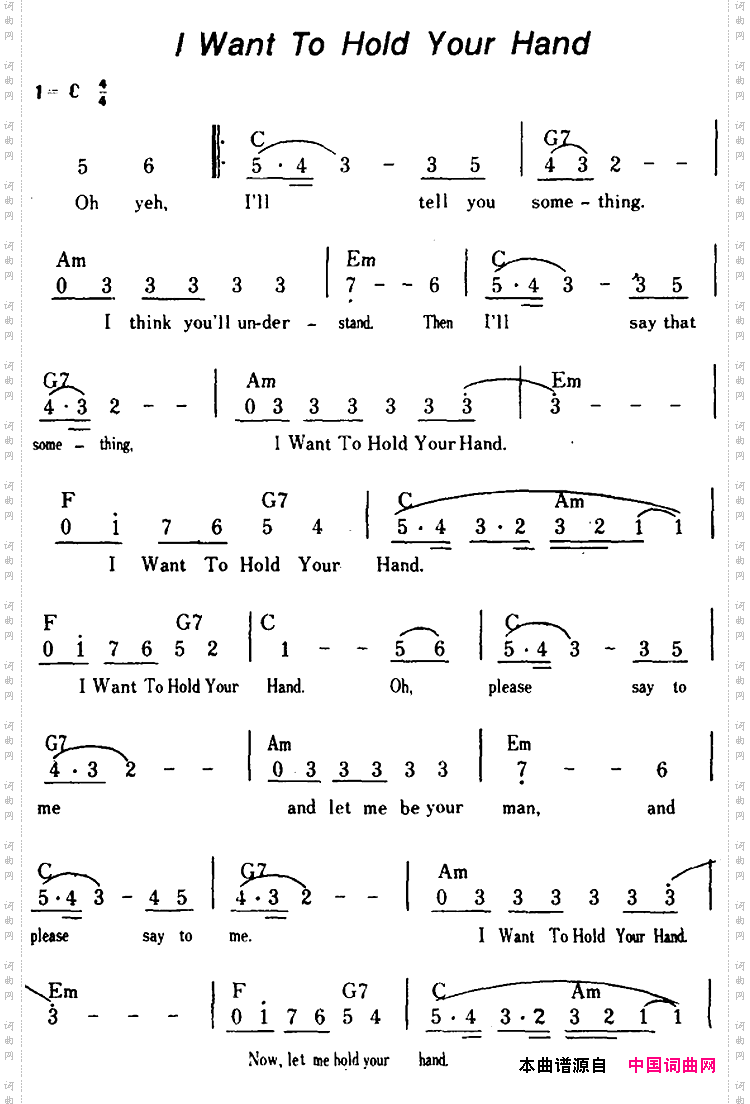 【美】IWantToHoldYourHand我要握住你的手