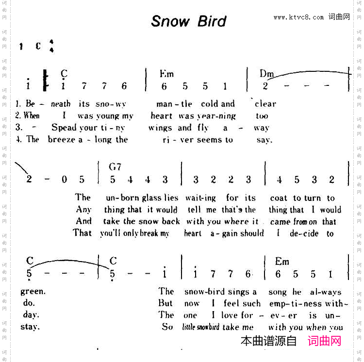 [美]SnowBird雪鸟、带和弦_[美]Snow Bird雪鸟、带和弦