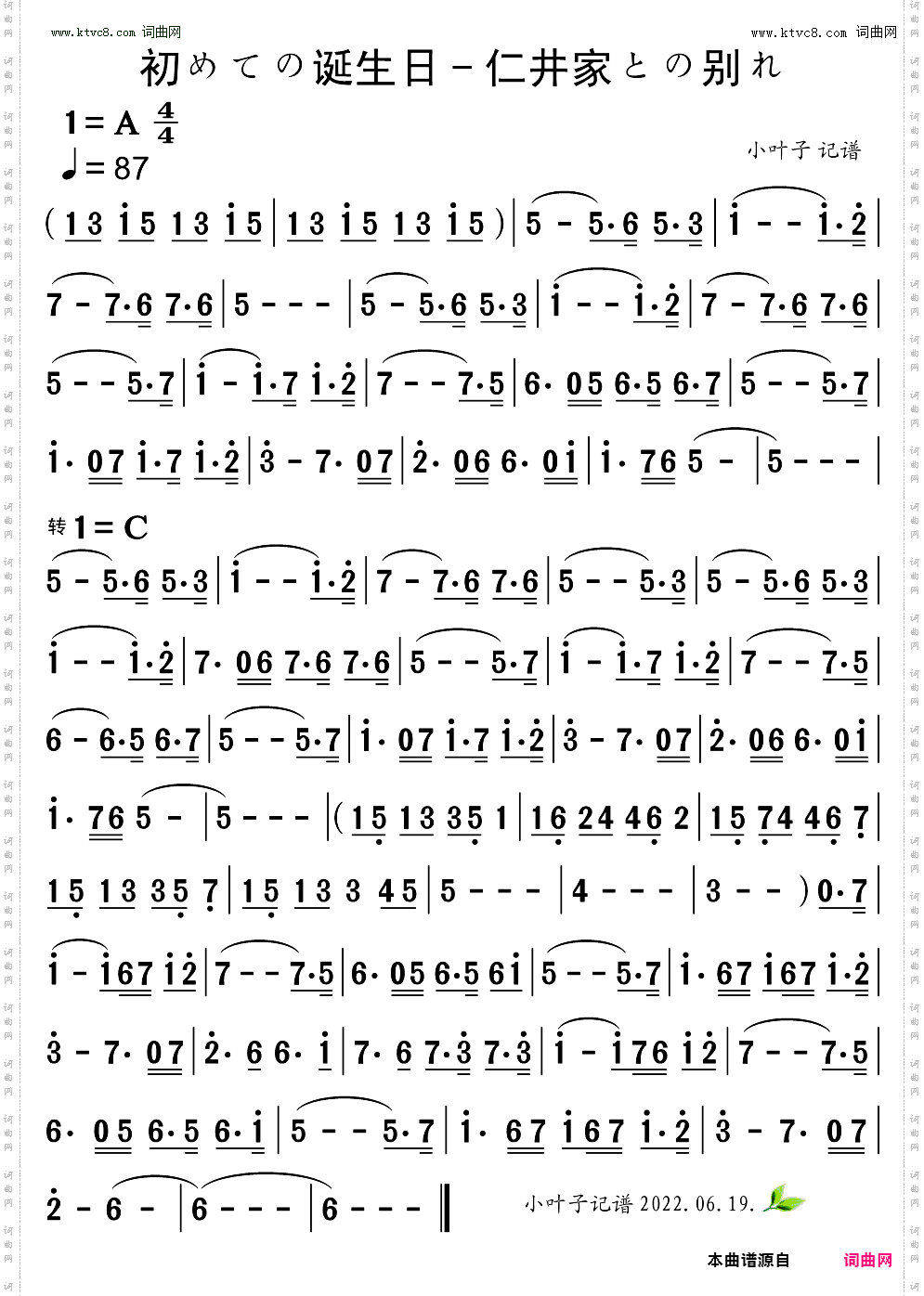 初めての诞生日 - 仁井家との别れ