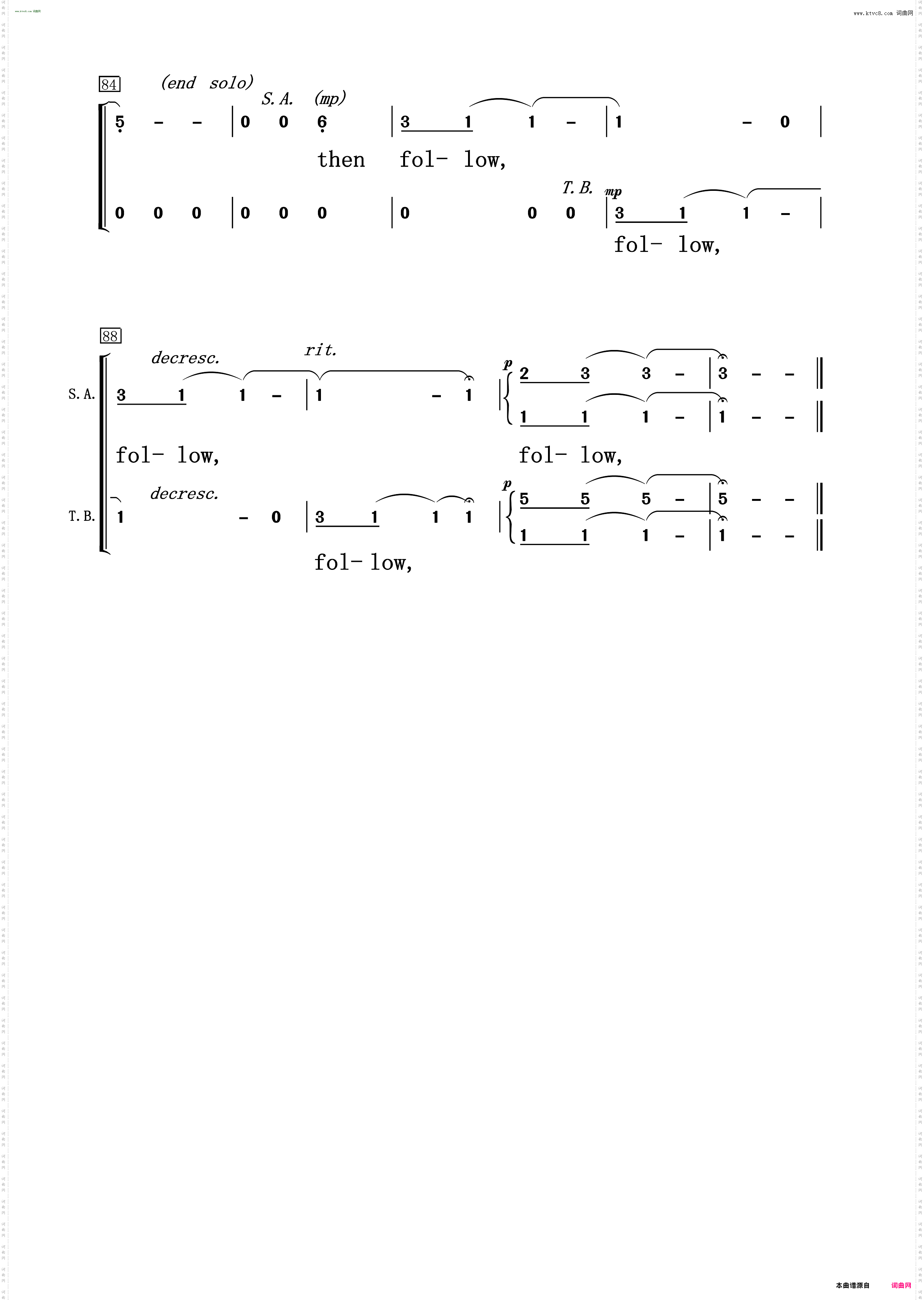 try to remember_混声合唱简谱
