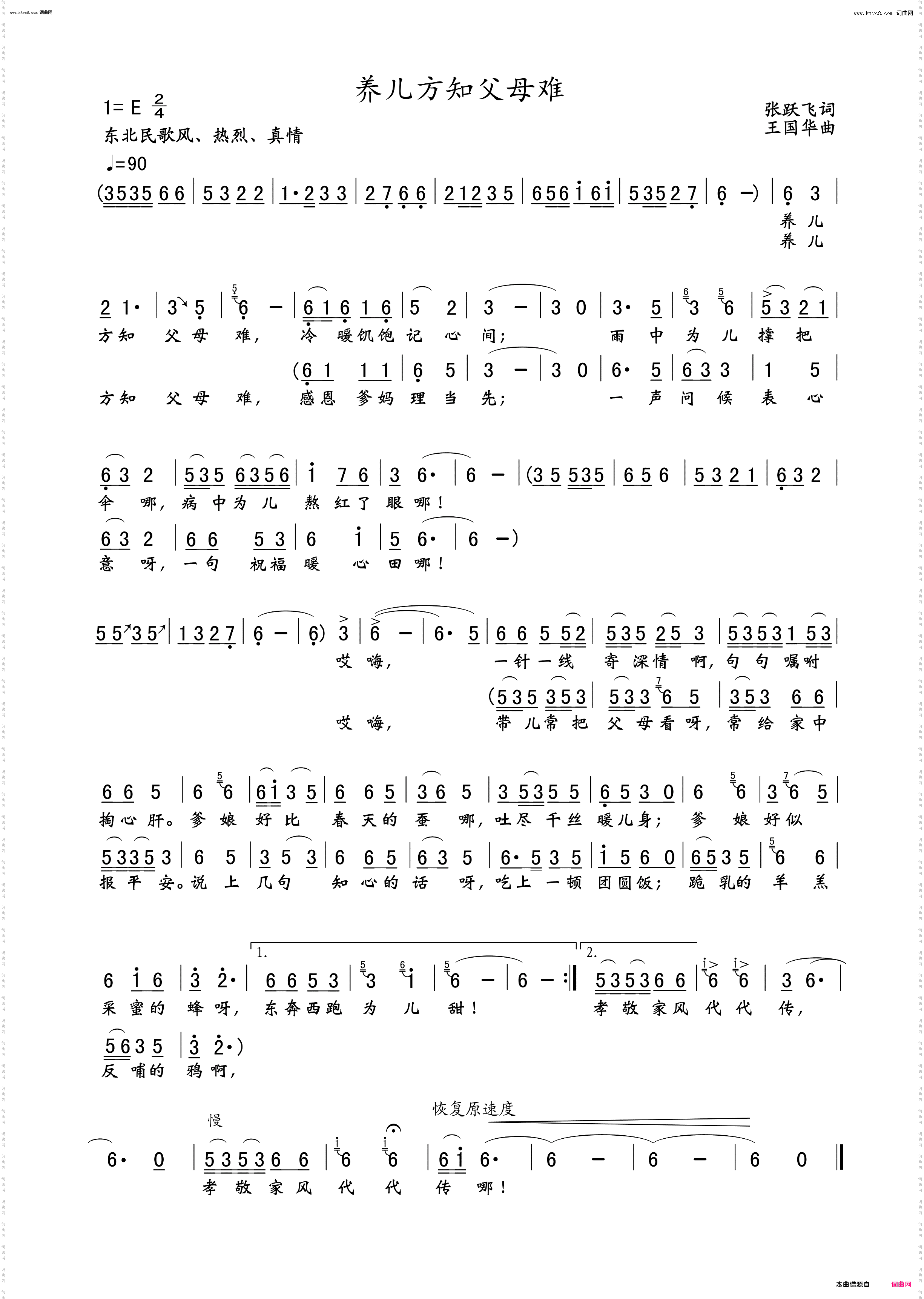 养儿方知父母难