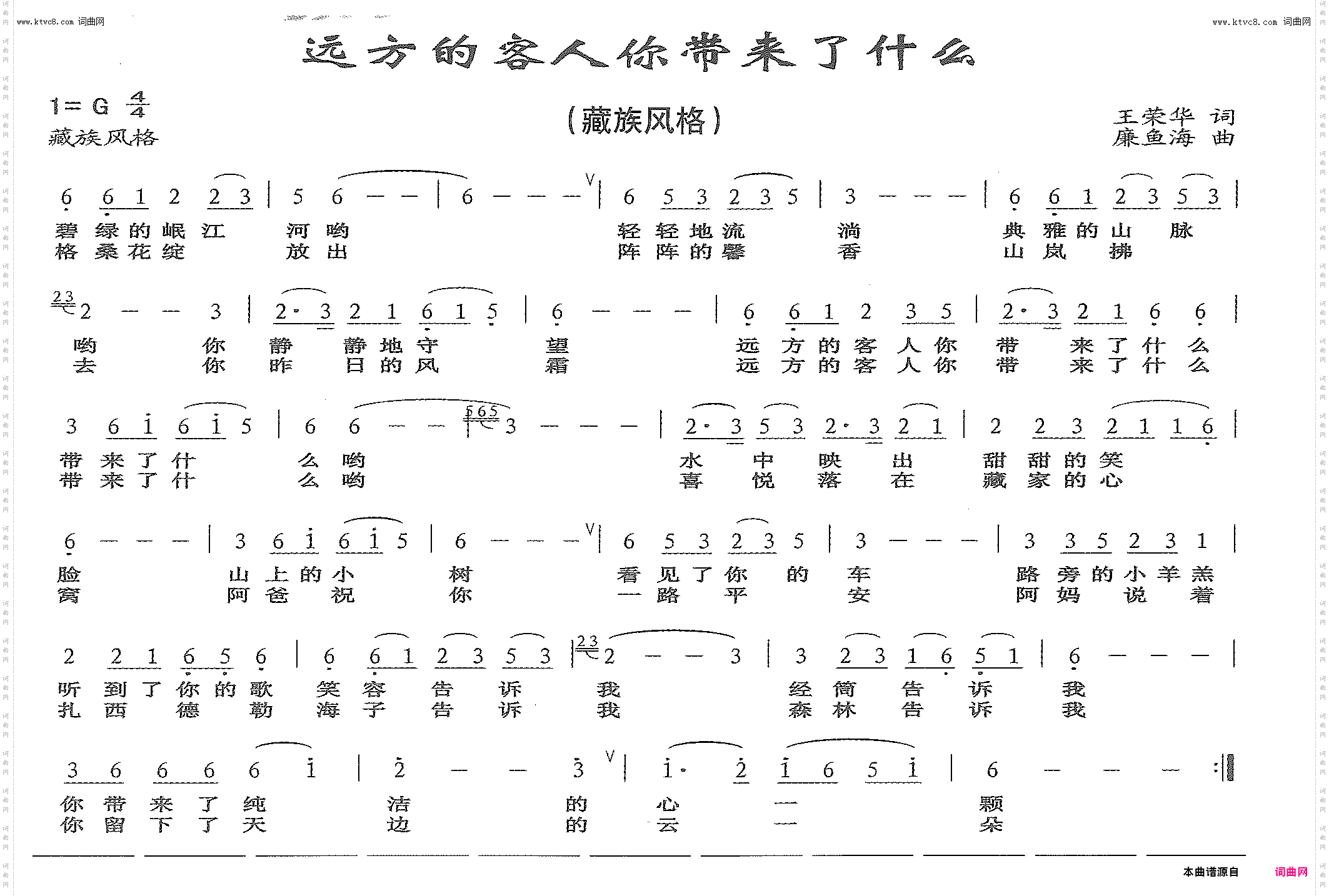 远方的客人你带来了什么